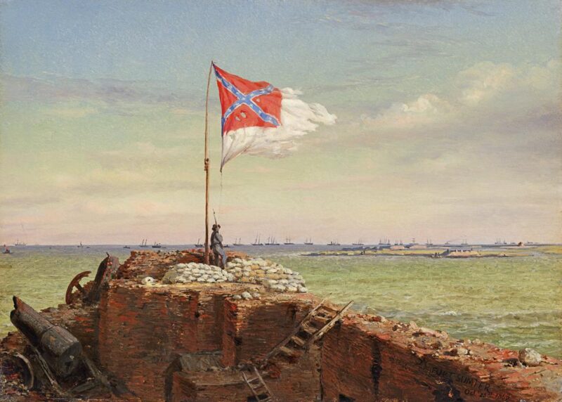 Fort Sumter under Confederate flag