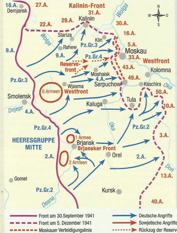 Map of the Battle for Moscow