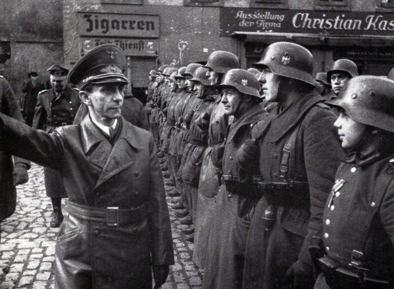 Goebbels visiting the Eastern front