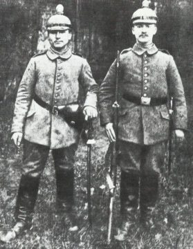 Two members of a field artillery battery