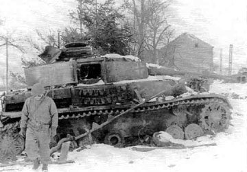 PzKpfw IV knocked out at Hotton
