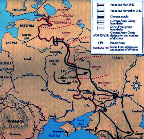 German summer offensive 1942 map