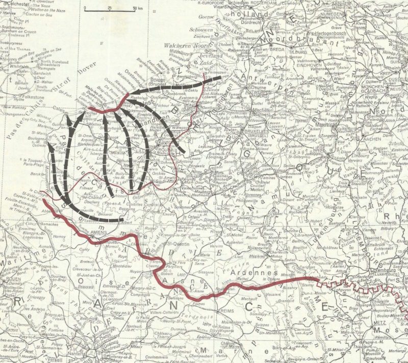 German Orders of Battle - Battle of France 3 map dunkirk