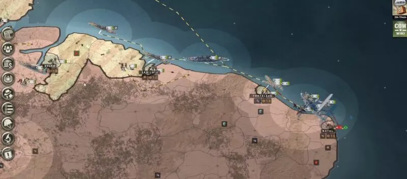 Call of War with USA 26 US fleet to advance along the coast