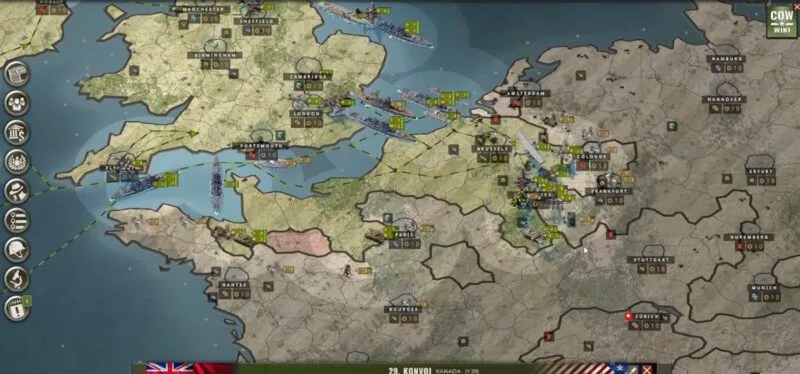 Call of War with USA 36 Canadian ally in the British Isles