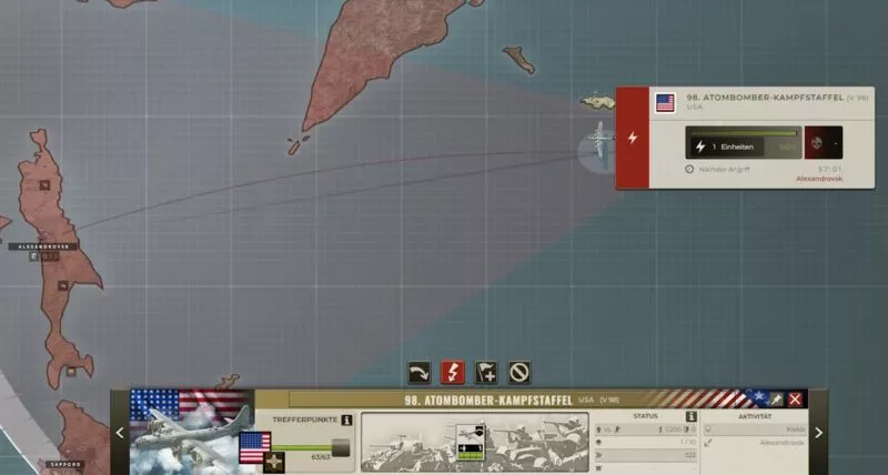 Call of War with USA 47 US nuclear bomber from an airfield on the Aleutian Islands
