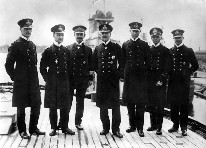 Armoured Cruiser Blücher 3 Vizeadmiral Hipper mit Stab